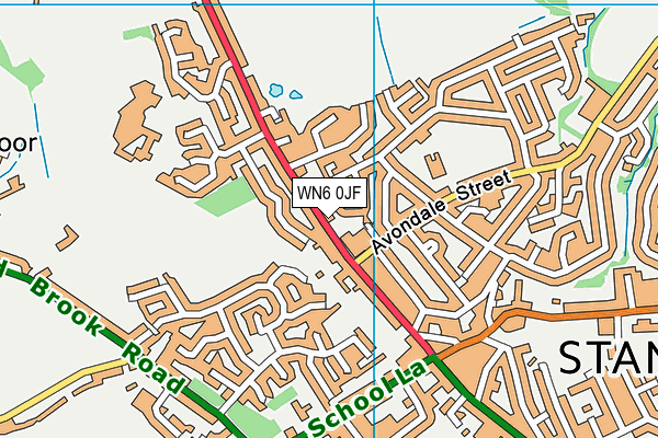 WN6 0JF map - OS VectorMap District (Ordnance Survey) WN6 0JF map - OS VectorMap District (Ordnance Survey)