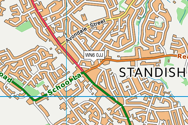 WN6 0JJ map - OS VectorMap District (Ordnance Survey)