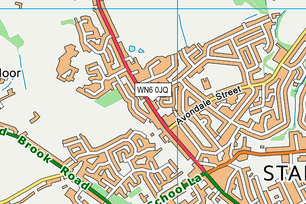 WN6 0JQ map - OS VectorMap District (Ordnance Survey) WN6 0JQ map - OS VectorMap District (Ordnance Survey)