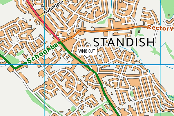 WN6 0JT map - OS VectorMap District (Ordnance Survey) WN6 0JT map - OS VectorMap District (Ordnance Survey)