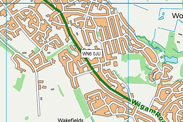 WN6 0JU map - OS VectorMap District (Ordnance Survey) WN6 0JU map - OS VectorMap District (Ordnance Survey)