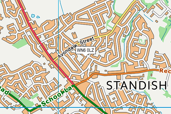 WN6 0LZ map - OS VectorMap District (Ordnance Survey) WN6 0LZ map - OS VectorMap District (Ordnance Survey)