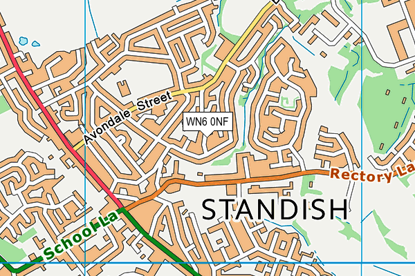 WN6 0NF map - OS VectorMap District (Ordnance Survey) WN6 0NF map - OS VectorMap District (Ordnance Survey)