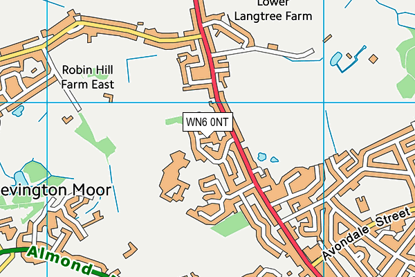 WN6 0NT map - OS VectorMap District (Ordnance Survey)