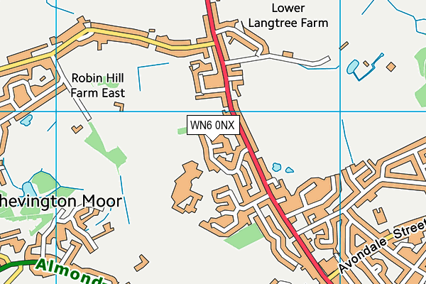 WN6 0NX map - OS VectorMap District (Ordnance Survey) WN6 0NX map - OS VectorMap District (Ordnance Survey)