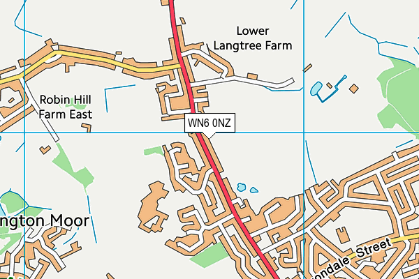 WN6 0NZ map - OS VectorMap District (Ordnance Survey)