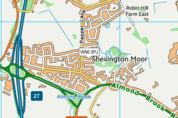 WN6 0PJ map - OS VectorMap District (Ordnance Survey) WN6 0PJ map - OS VectorMap District (Ordnance Survey)