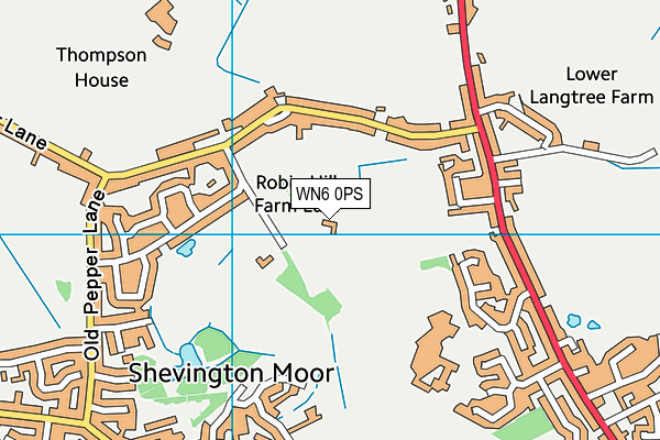 WN6 0PS map - OS VectorMap District (Ordnance Survey)