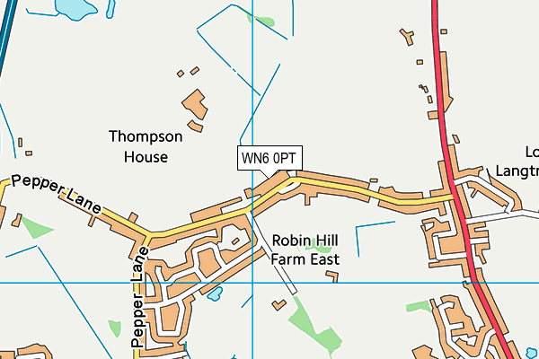 WN6 0PT map - OS VectorMap District (Ordnance Survey)
