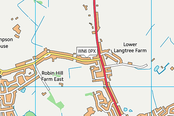 WN6 0PX map - OS VectorMap District (Ordnance Survey)