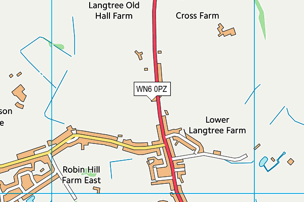 WN6 0PZ map - OS VectorMap District (Ordnance Survey)