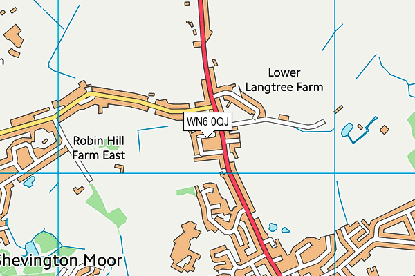WN6 0QJ map - OS VectorMap District (Ordnance Survey)