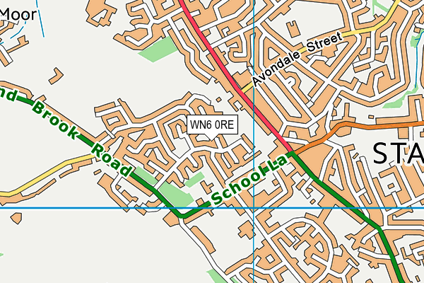 WN6 0RE map - OS VectorMap District (Ordnance Survey) WN6 0RE map - OS VectorMap District (Ordnance Survey)