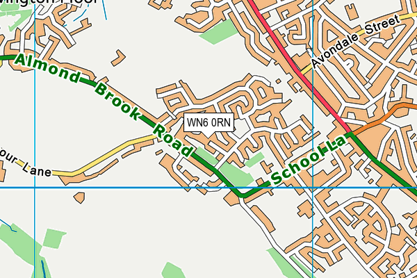 WN6 0RN map - OS VectorMap District (Ordnance Survey)