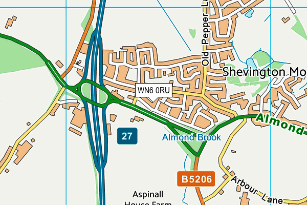 WN6 0RU map - OS VectorMap District (Ordnance Survey) WN6 0RU map - OS VectorMap District (Ordnance Survey)