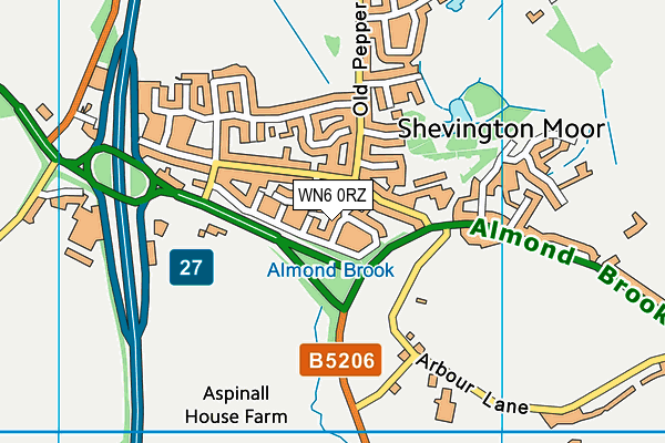 WN6 0RZ map - OS VectorMap District (Ordnance Survey) WN6 0RZ map - OS VectorMap District (Ordnance Survey)