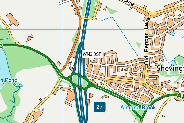 WN6 0SF map - OS VectorMap District (Ordnance Survey) WN6 0SF map - OS VectorMap District (Ordnance Survey)