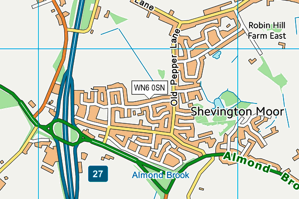 WN6 0SN map - OS VectorMap District (Ordnance Survey) WN6 0SN map - OS VectorMap District (Ordnance Survey)