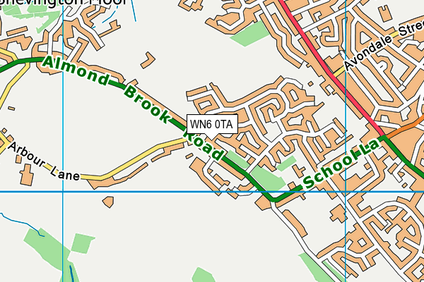 WN6 0TA map - OS VectorMap District (Ordnance Survey)