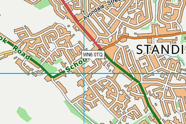 WN6 0TQ map - OS VectorMap District (Ordnance Survey)