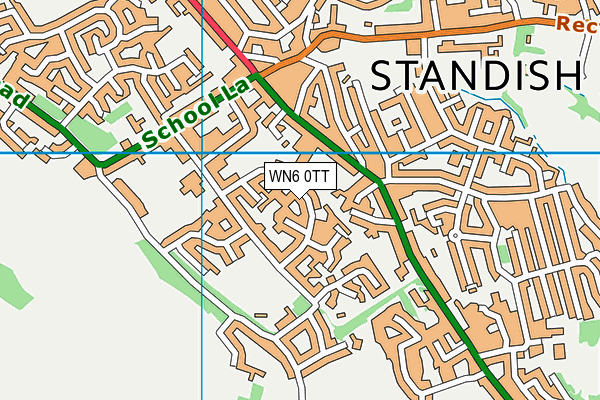WN6 0TT map - OS VectorMap District (Ordnance Survey)