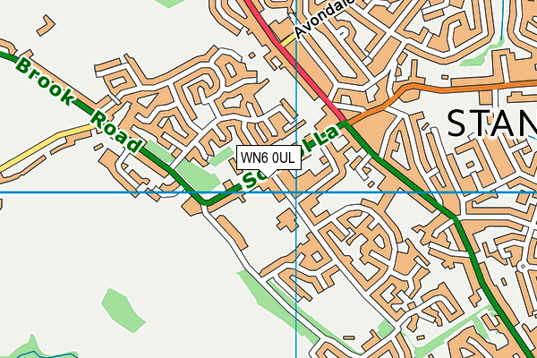 WN6 0UL map - OS VectorMap District (Ordnance Survey)
