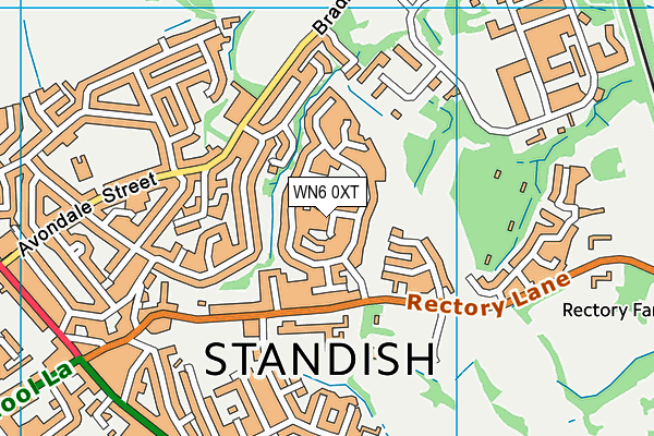 WN6 0XT map - OS VectorMap District (Ordnance Survey) WN6 0XT map - OS VectorMap District (Ordnance Survey)