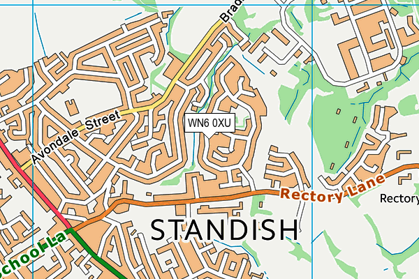 WN6 0XU map - OS VectorMap District (Ordnance Survey) WN6 0XU map - OS VectorMap District (Ordnance Survey)