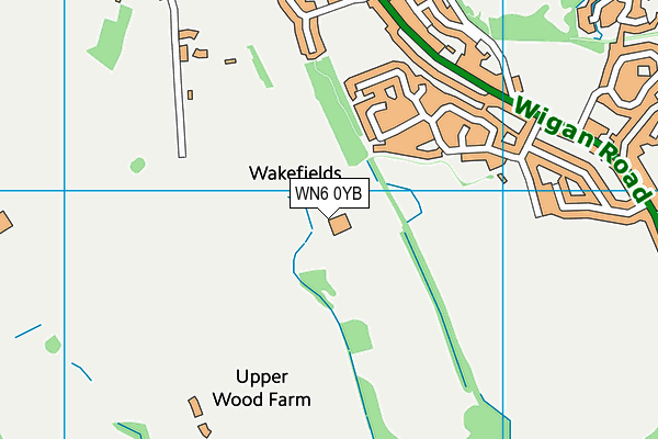 WN6 0YB map - OS VectorMap District (Ordnance Survey) WN6 0YB map - OS VectorMap District (Ordnance Survey)