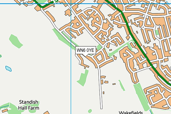 WN6 0YE map - OS VectorMap District (Ordnance Survey) WN6 0YE map - OS VectorMap District (Ordnance Survey)