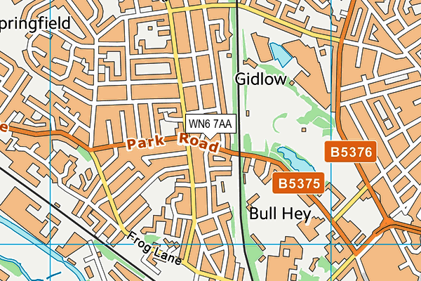 WN6 7AA map - OS VectorMap District (Ordnance Survey) WN6 7AA map - OS VectorMap District (Ordnance Survey)