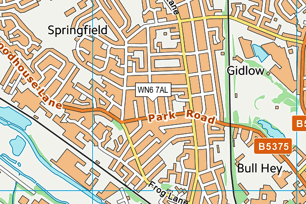 WN6 7AL map - OS VectorMap District (Ordnance Survey) WN6 7AL map - OS VectorMap District (Ordnance Survey)