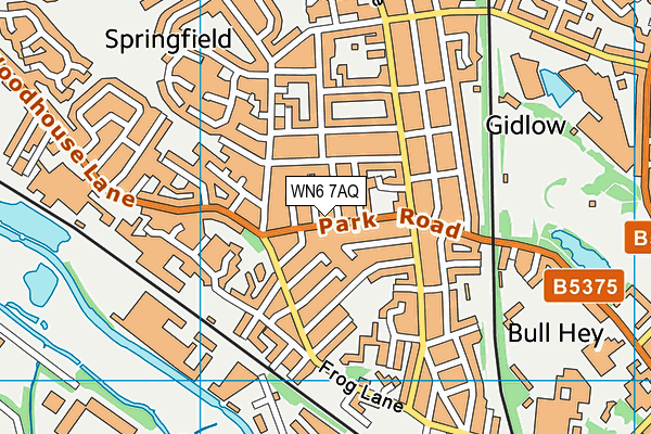 WN6 7AQ map - OS VectorMap District (Ordnance Survey) WN6 7AQ map - OS VectorMap District (Ordnance Survey)