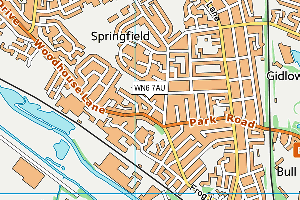WN6 7AU map - OS VectorMap District (Ordnance Survey)