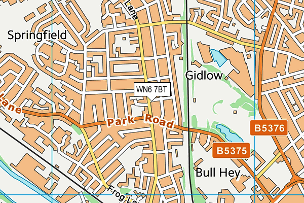 WN6 7BT map - OS VectorMap District (Ordnance Survey) WN6 7BT map - OS VectorMap District (Ordnance Survey)