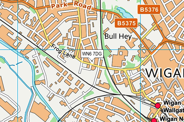 WN6 7DG map - OS VectorMap District (Ordnance Survey) WN6 7DG map - OS VectorMap District (Ordnance Survey)