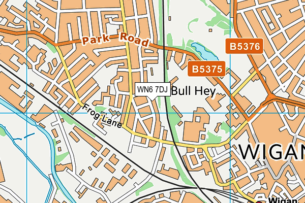 WN6 7DJ map - OS VectorMap District (Ordnance Survey)