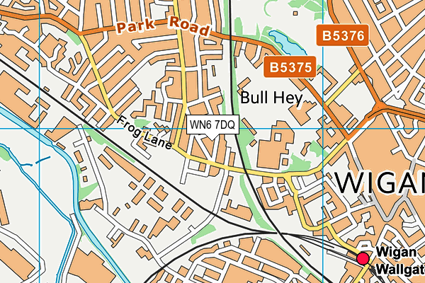 WN6 7DQ map - OS VectorMap District (Ordnance Survey) WN6 7DQ map - OS VectorMap District (Ordnance Survey)