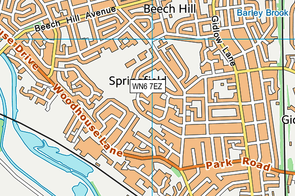 WN6 7EZ map - OS VectorMap District (Ordnance Survey) WN6 7EZ map - OS VectorMap District (Ordnance Survey)