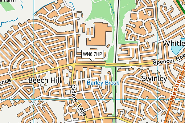 WN6 7HP map - OS VectorMap District (Ordnance Survey) WN6 7HP map - OS VectorMap District (Ordnance Survey)
