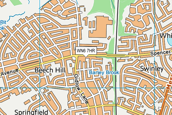 WN6 7HR map - OS VectorMap District (Ordnance Survey) WN6 7HR map - OS VectorMap District (Ordnance Survey)