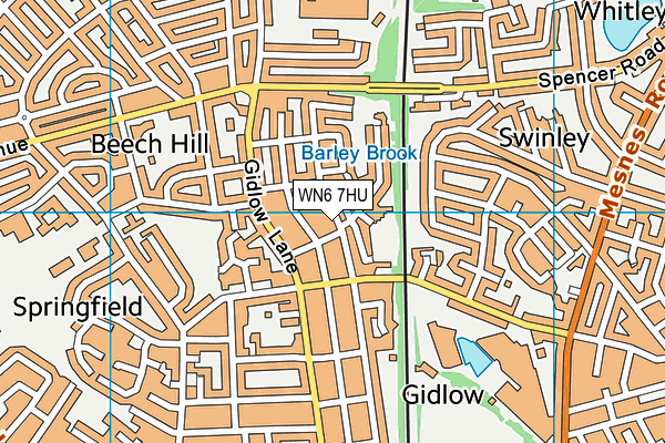 WN6 7HU map - OS VectorMap District (Ordnance Survey) WN6 7HU map - OS VectorMap District (Ordnance Survey)