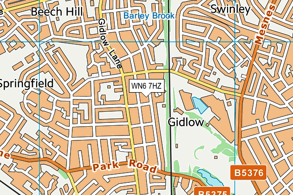 WN6 7HZ map - OS VectorMap District (Ordnance Survey) WN6 7HZ map - OS VectorMap District (Ordnance Survey)