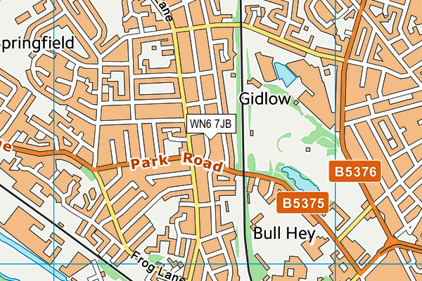 WN6 7JB map - OS VectorMap District (Ordnance Survey) WN6 7JB map - OS VectorMap District (Ordnance Survey)