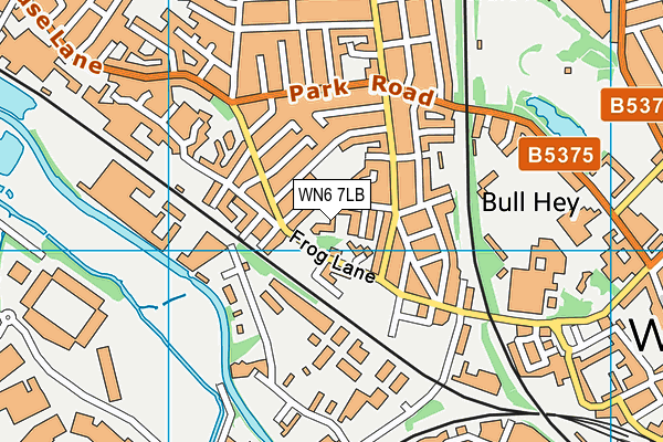 WN6 7LB map - OS VectorMap District (Ordnance Survey) WN6 7LB map - OS VectorMap District (Ordnance Survey)