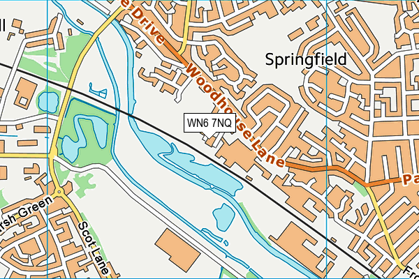 WN6 7NQ map - OS VectorMap District (Ordnance Survey) WN6 7NQ map - OS VectorMap District (Ordnance Survey)