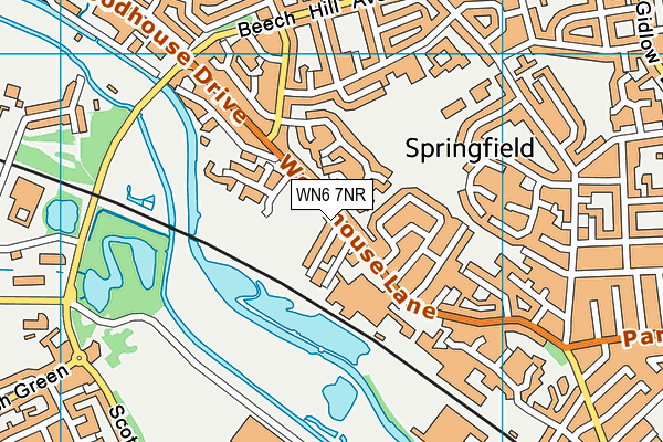 WN6 7NR map - OS VectorMap District (Ordnance Survey) WN6 7NR map - OS VectorMap District (Ordnance Survey)