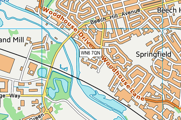WN6 7QN map - OS VectorMap District (Ordnance Survey) WN6 7QN map - OS VectorMap District (Ordnance Survey)