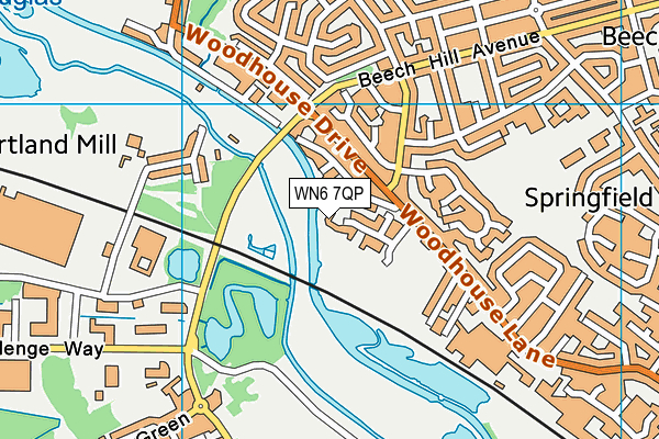 WN6 7QP map - OS VectorMap District (Ordnance Survey) WN6 7QP map - OS VectorMap District (Ordnance Survey)