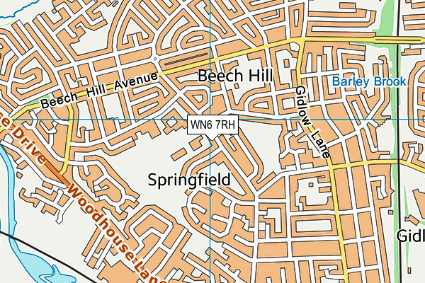 WN6 7RH map - OS VectorMap District (Ordnance Survey) WN6 7RH map - OS VectorMap District (Ordnance Survey)